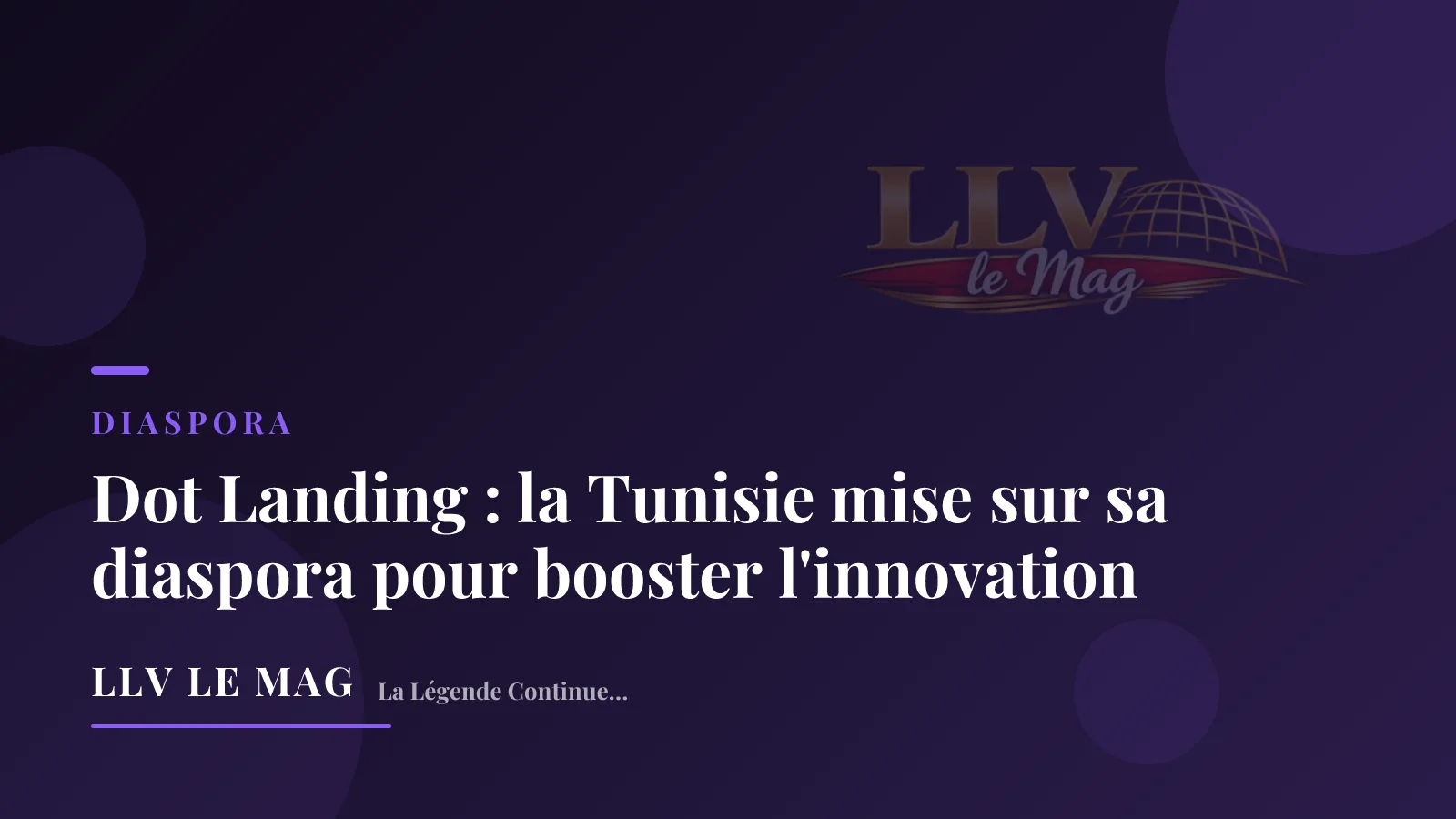 Illustration éditoriale pour Dot Landing : la Tunisie mise sur sa diaspora pour booster l'innovation