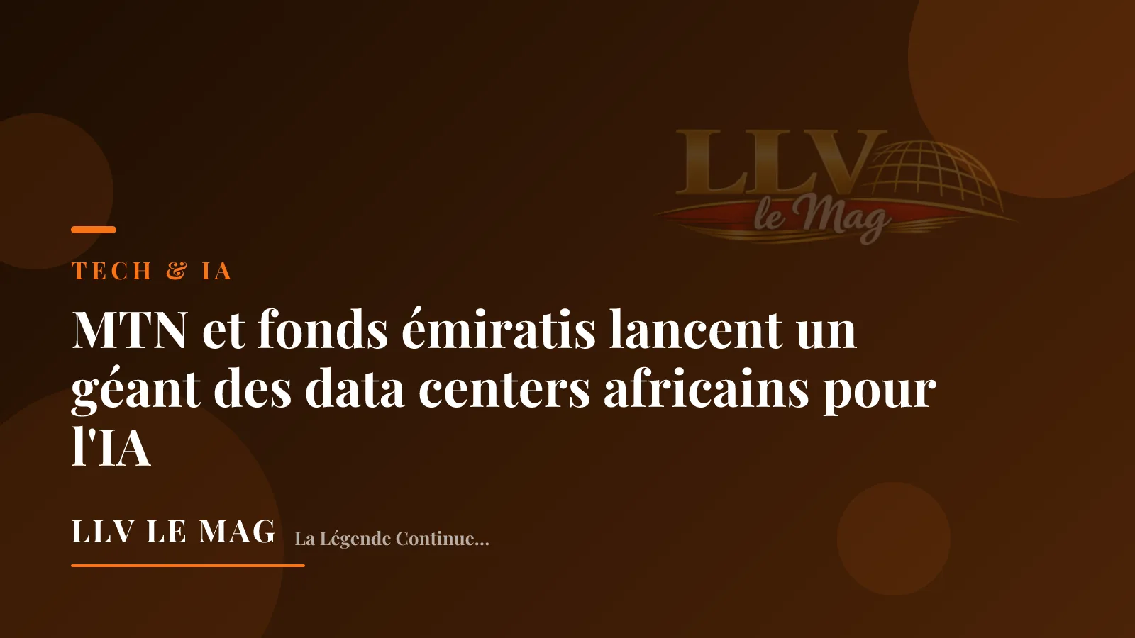 Illustration éditoriale pour MTN et fonds émiratis lancent un géant des data centers africains pour l'IA