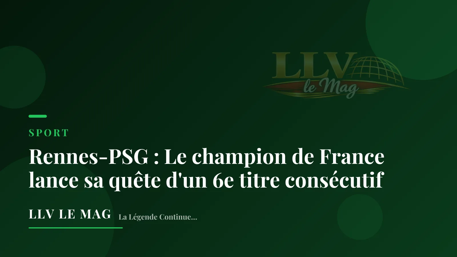 Illustration éditoriale pour Rennes-PSG : Le champion de France lance sa quête d'un 6e titre consécutif