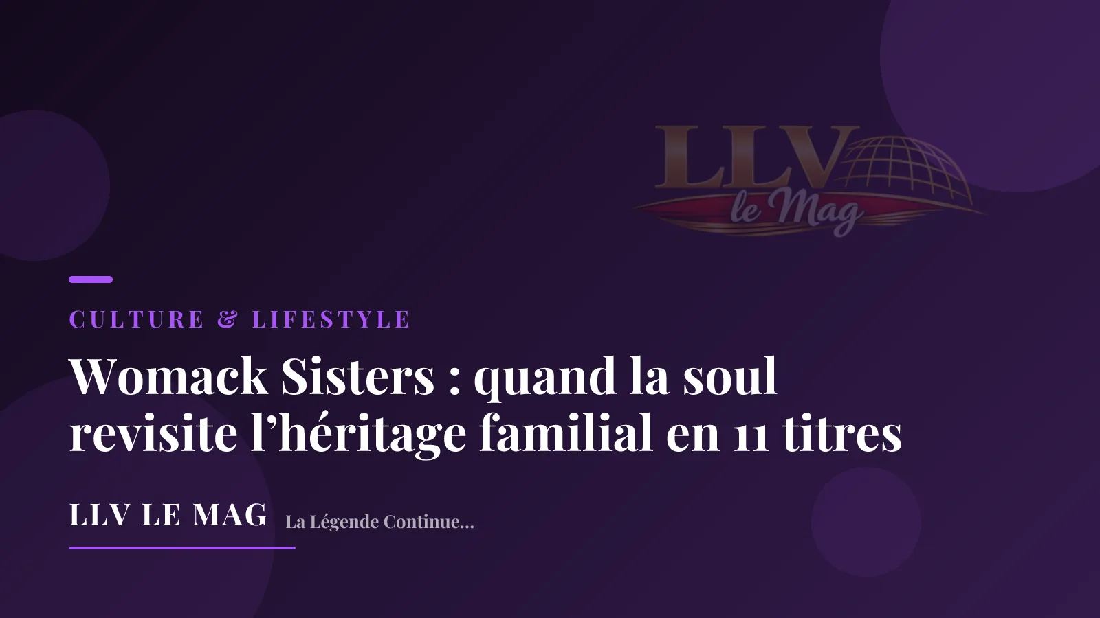 Illustration éditoriale pour Womack Sisters : quand la soul revisite l’héritage familial en 11 titres